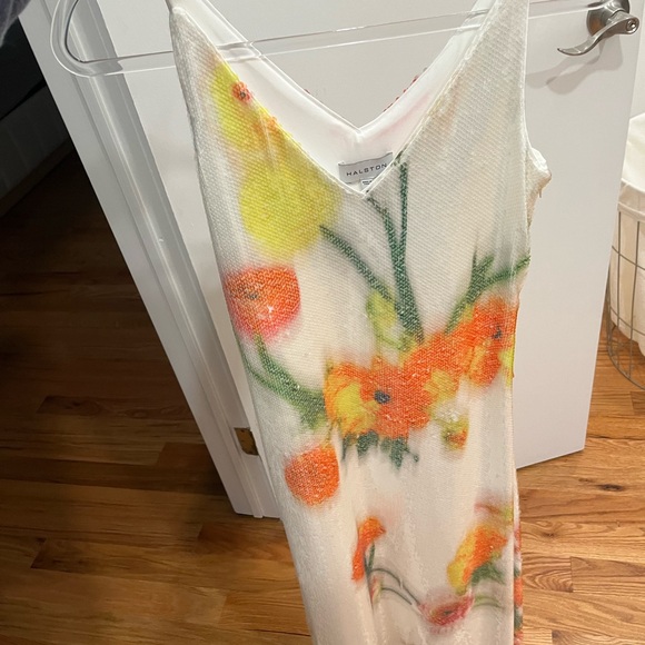 Halston sequin floral dress never worn! - Picture 5 of 5